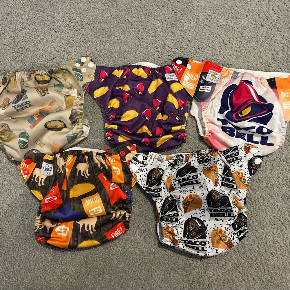 Taco-Themed Kids Diaper Covers Set